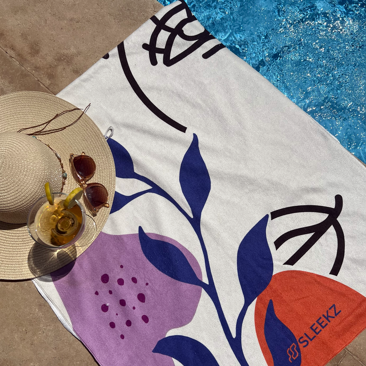 Floral Muse Beach Towel