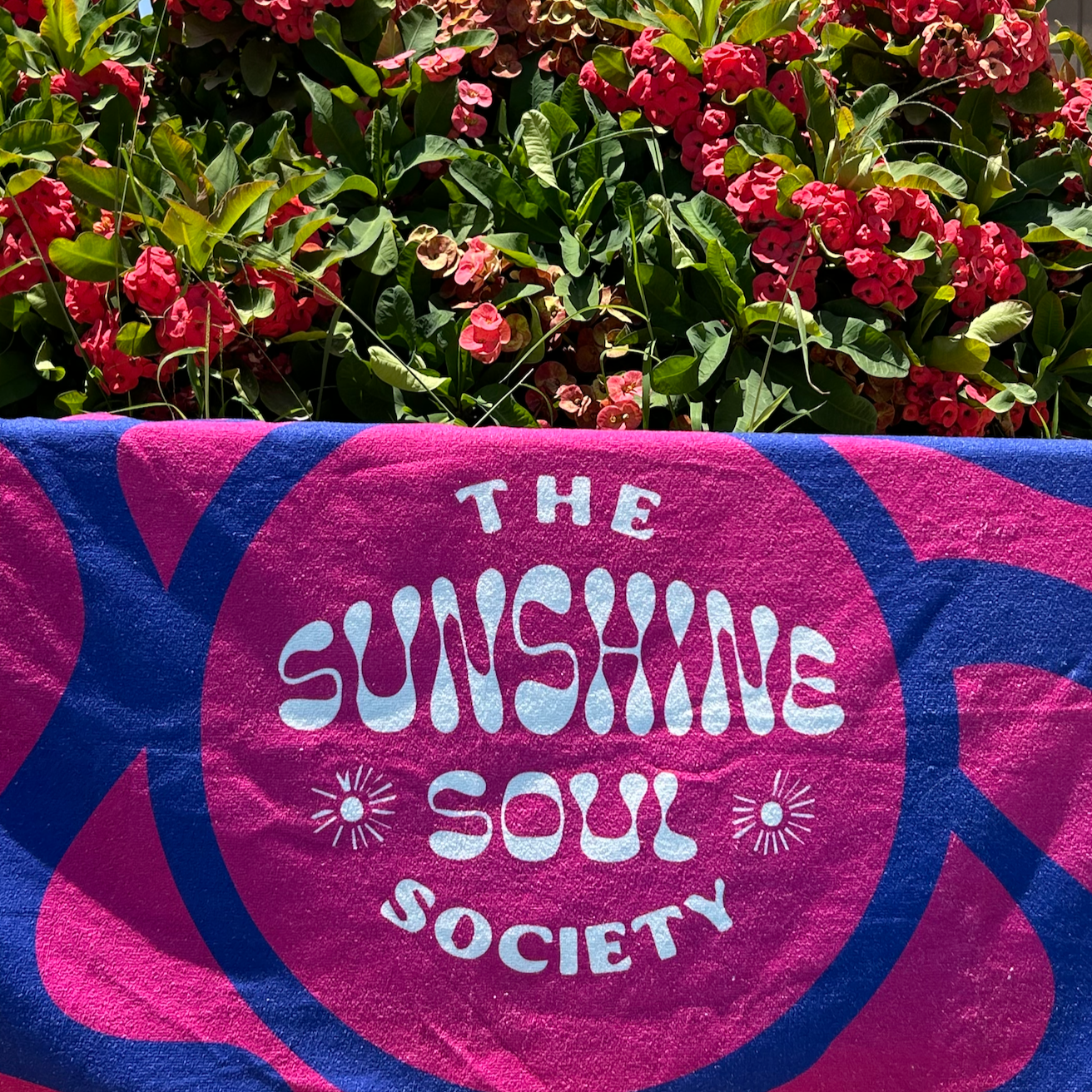 Neon Radiance Beach Towel