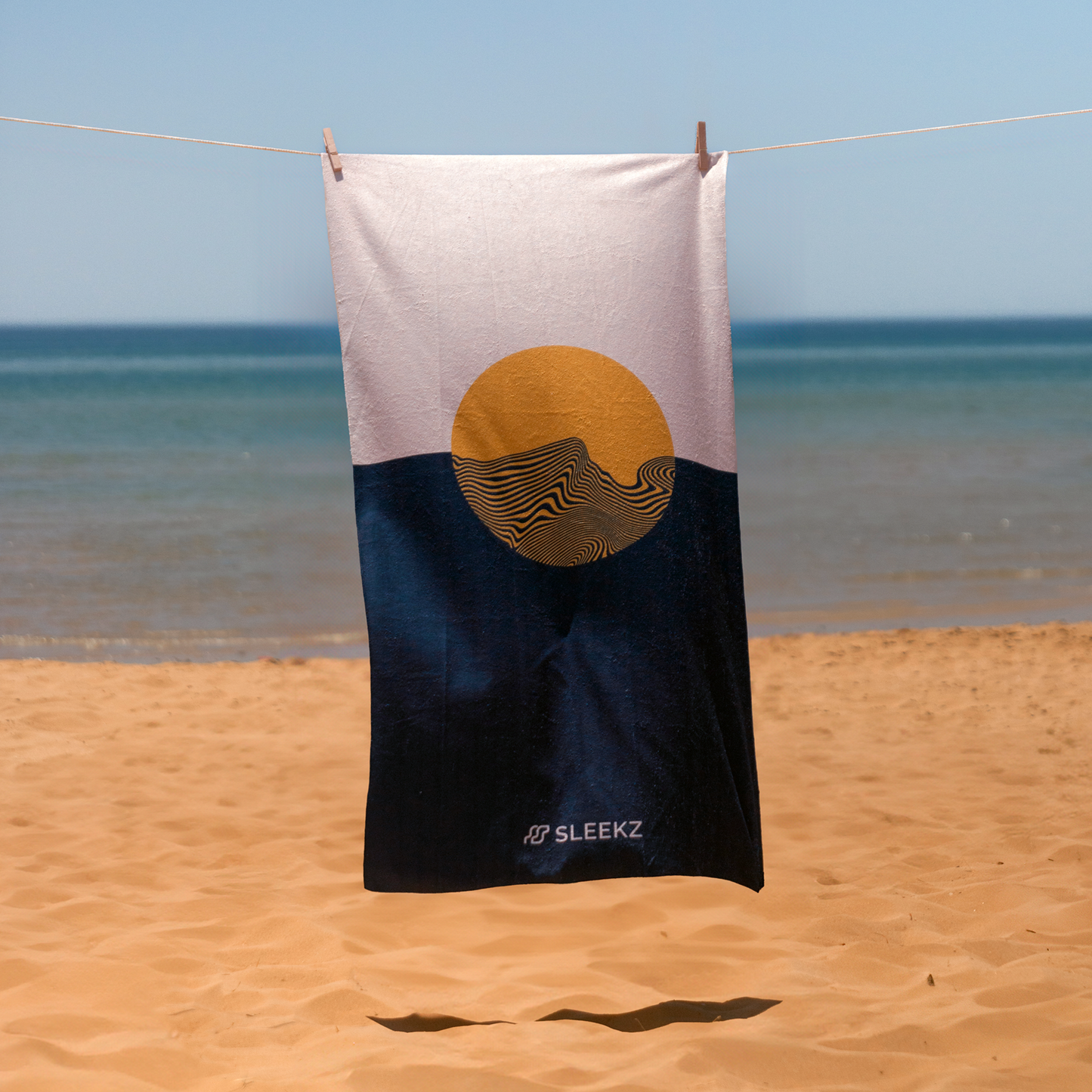 Wave Eclipse Beach Towel