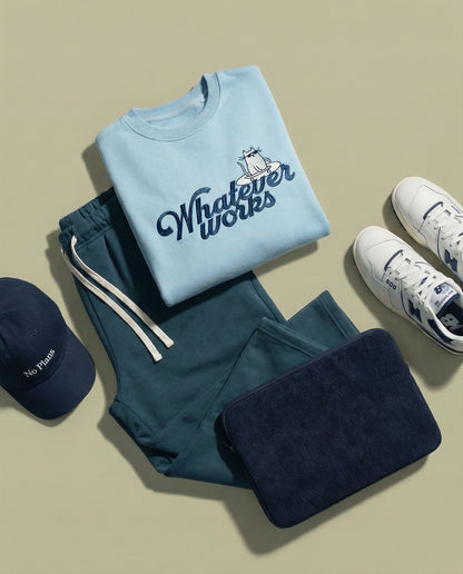 Whatever Works Embroidery Crewneck