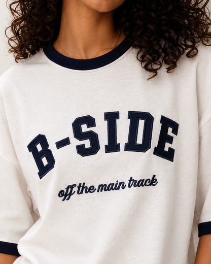 B-SIDE Embroidery Boxy Tee