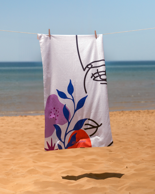 Floral Muse Beach Towel
