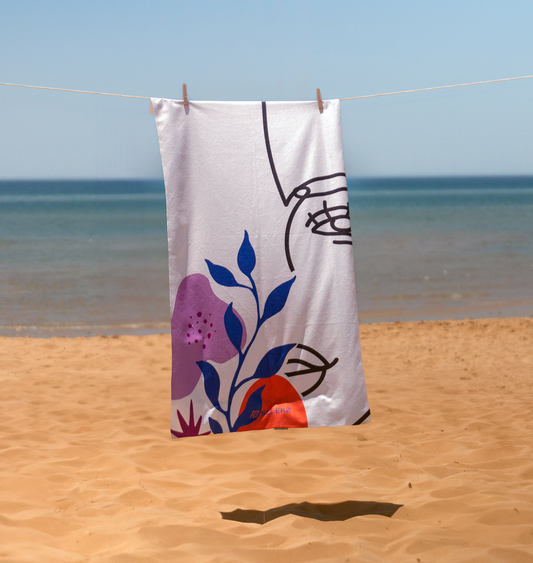 Floral Muse Beach Towel