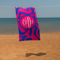 Neon Radiance Beach Towel
