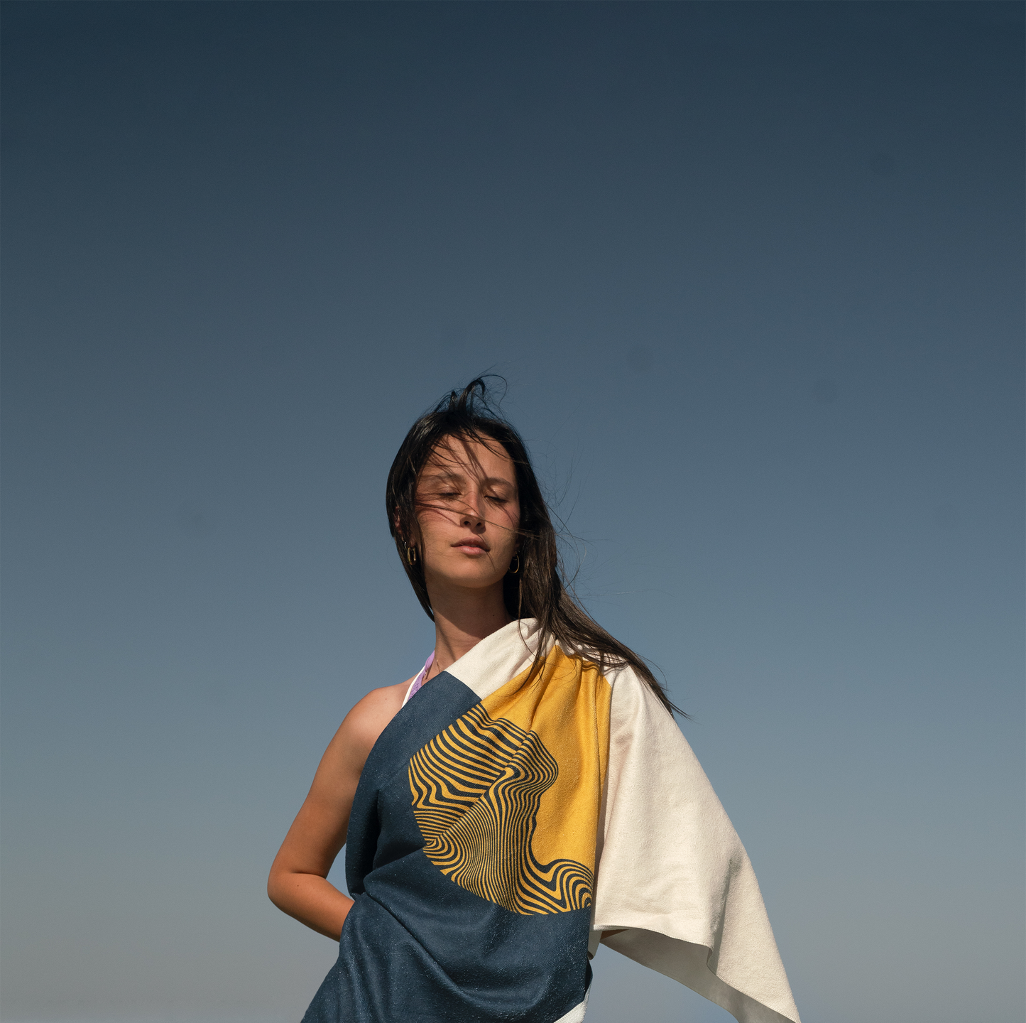 Wave Eclipse Beach Towel
