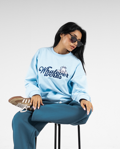 Whatever Works Embroidery Crewneck