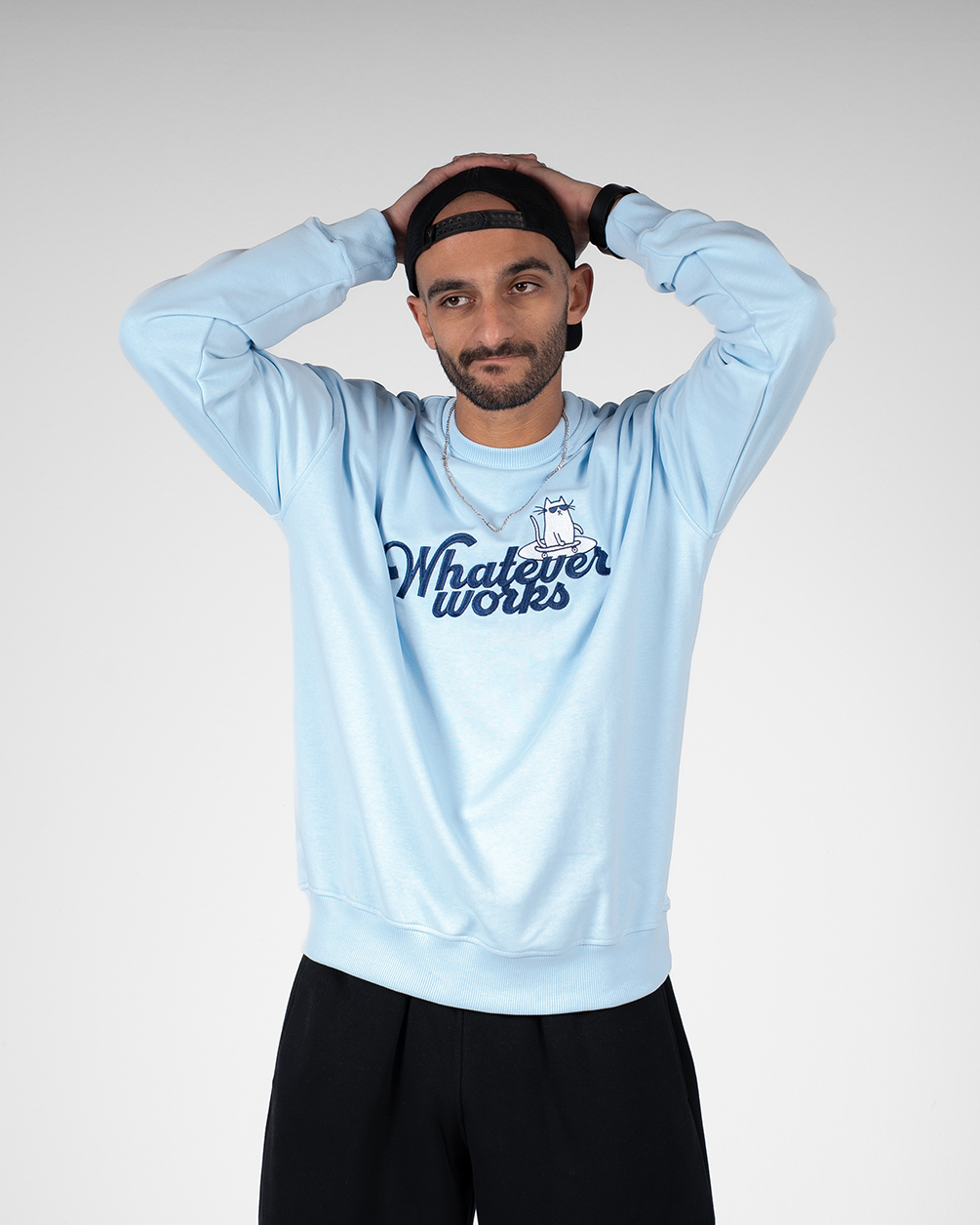 Whatever Works Embroidery Crewneck